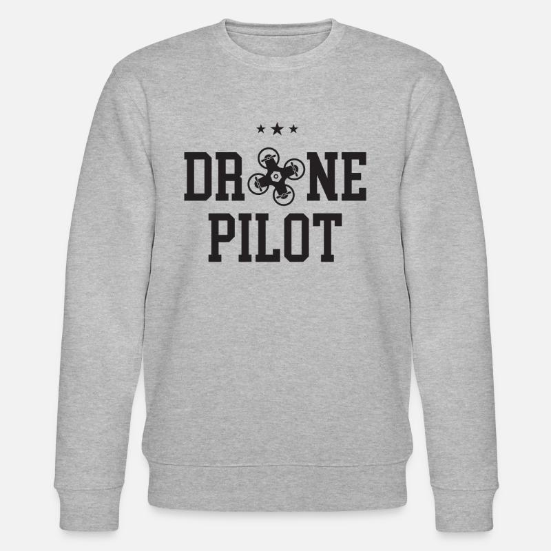 Drohnen-Pilot - Stanley/Stella Unisex Bio-Sweatshirt CHANGER  - Grau meliert