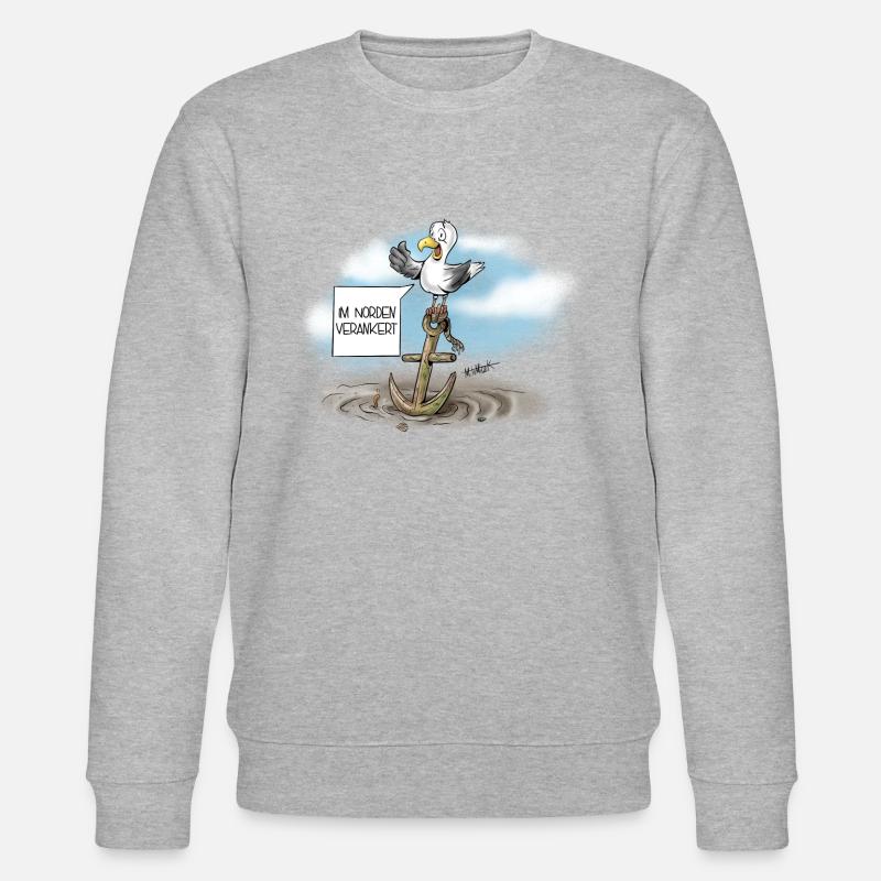 Möwe - Stanley/Stella Unisex Bio-Sweatshirt CHANGER  - Grau meliert