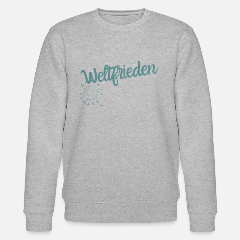 Weltfrieden - Stanley/Stella Unisex Bio-Sweatshirt CHANGER  - Grau meliert