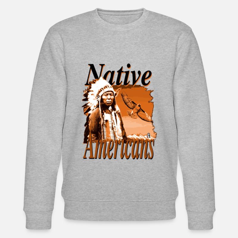 Native Americans 9 - Stanley/Stella Unisex Bio-Sweatshirt CHANGER  - Grau meliert