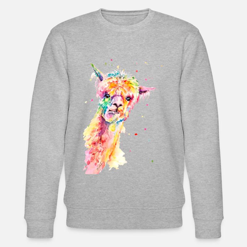 Buntes Alpaka Maurice - Stanley/Stella Unisex Bio-Sweatshirt CHANGER  - Grau meliert