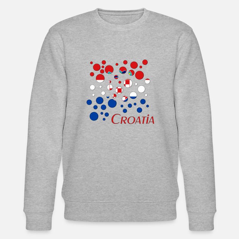 Kroatien Bubbles Croatia - Stanley/Stella Unisex Bio-Sweatshirt CHANGER - Grau meliert