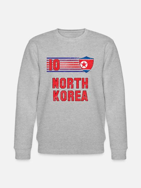 Nordkoreas fodboldhold - Stanley/Stella økologisk unisex-sweatshirt CHANGER  - grå meleret
