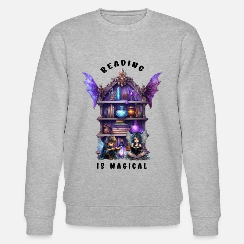 Reading is magical - Stanley/Stella Unisex Bio-Sweatshirt CHANGER  - Grau meliert