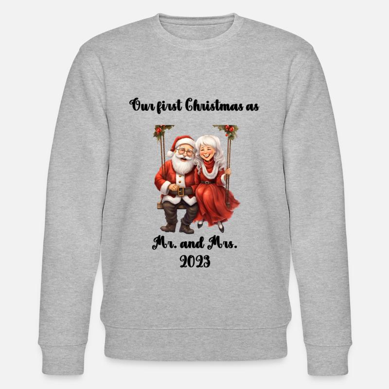 OurfirstChristmasb - Stanley/Stella Unisex Bio-Sweatshirt CHANGER  - Grau meliert
