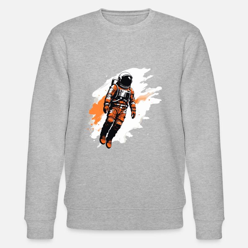 Schwebender Astronaut - Stanley/Stella Unisex Bio-Sweatshirt CHANGER  - Grau meliert