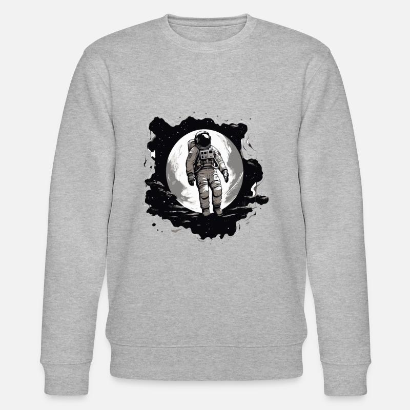 Astronaute devant la lune - Sweat bio CHANGER Stanley/Stella Unisexe - gris chiné