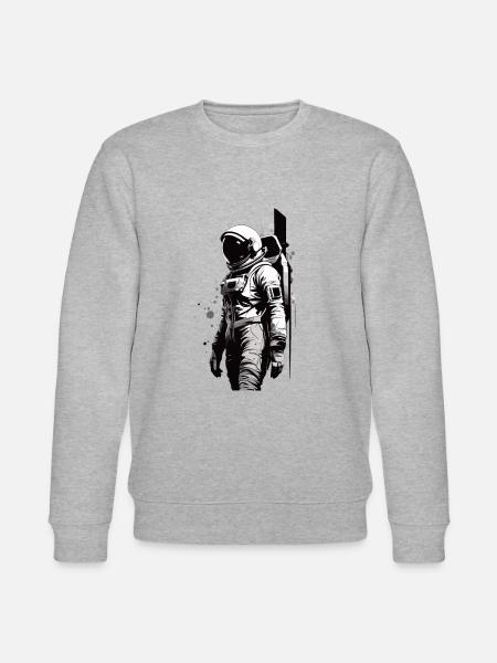 Frau im Raumanzug - Stanley/Stella Unisex Bio-Sweatshirt CHANGER - Grau meliert