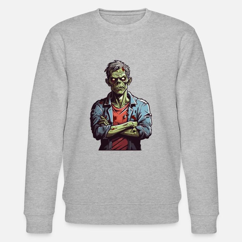 Zombie agacé - Sweat bio CHANGER Stanley/Stella Unisexe - gris chiné