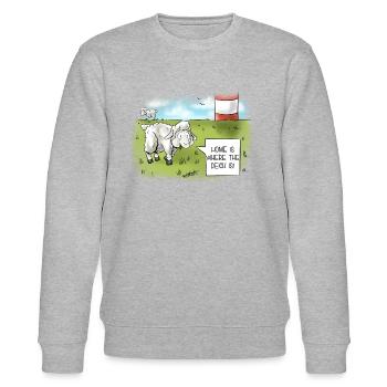 Deichschaf - Stanley/Stella Unisex Bio-Sweatshirt CHANGER  - Grau meliert - Vorne - Nik (191cm) & Marisol (170cm)