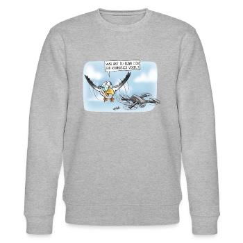 Komischer Vogel - Stanley/Stella Unisex Bio-Sweatshirt CHANGER  - Grau meliert - Vorne - Nik (191cm) & Marisol (170cm)