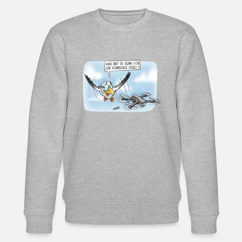 Komischer Vogel - Stanley/Stella Unisex Bio-Sweatshirt CHANGER  - Grau meliert