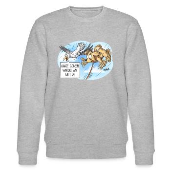 Hundewetter - Stanley/Stella Unisex Bio-Sweatshirt CHANGER  - Grau meliert - Vorne - Nik (191cm) & Marisol (170cm)
