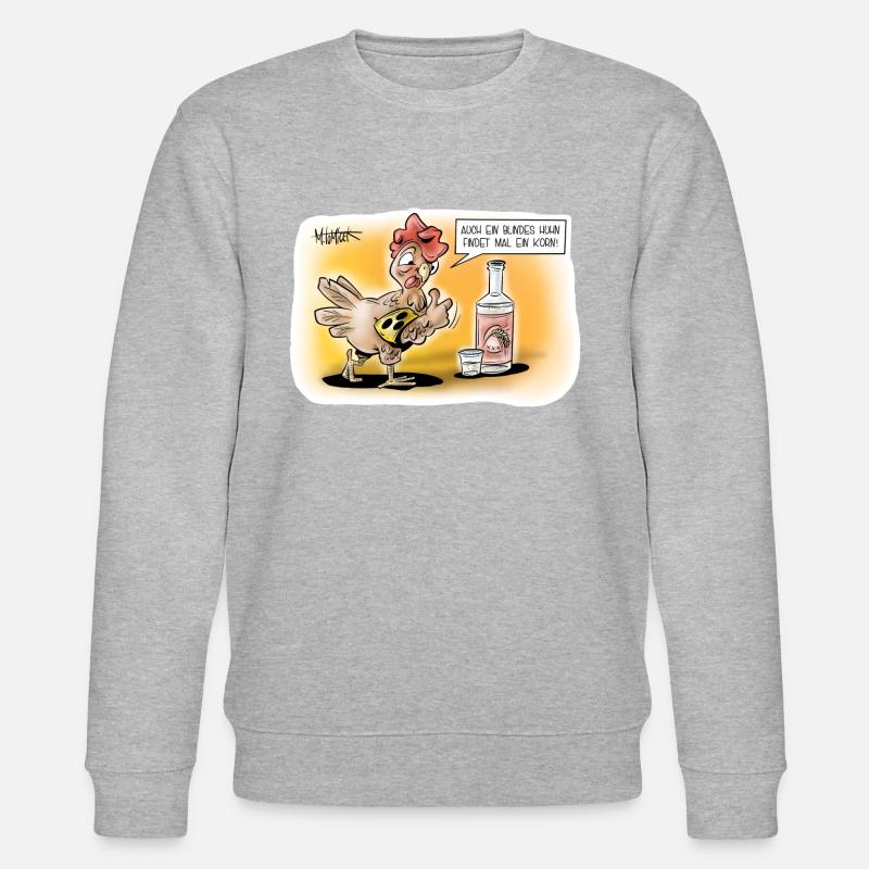 Blindes Huhn - Stanley/Stella Unisex Bio-Sweatshirt CHANGER  - Grau meliert
