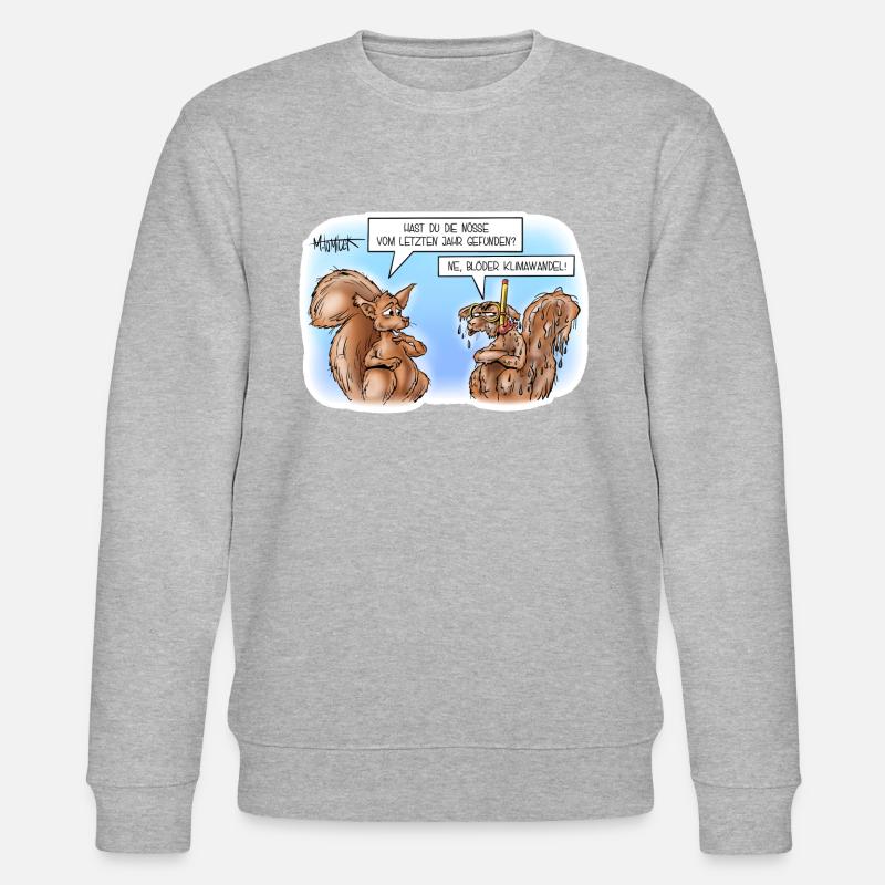 Klimawandel Eichhörnchen - Stanley/Stella Unisex Bio-Sweatshirt CHANGER  - Grau meliert