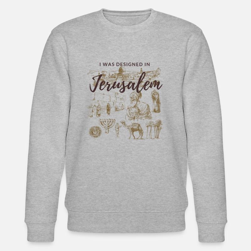 Conçu à Jérusalem - Sweat bio CHANGER Stanley/Stella Unisexe - gris chiné