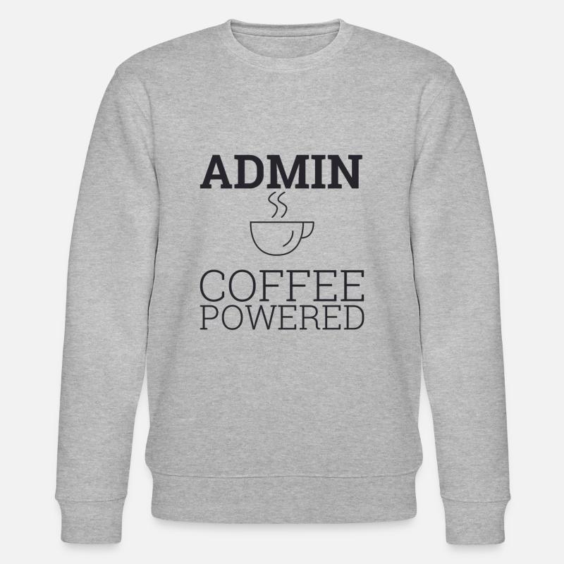 « Admin Coffee Powered | Admin » - Sweat bio CHANGER Stanley/Stella Unisexe - gris chiné