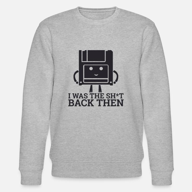 "Diskette | Computer Science Computer Geek" - Stanley/Stella CHANGER Unisex Organic Sweatshirt - heather grey