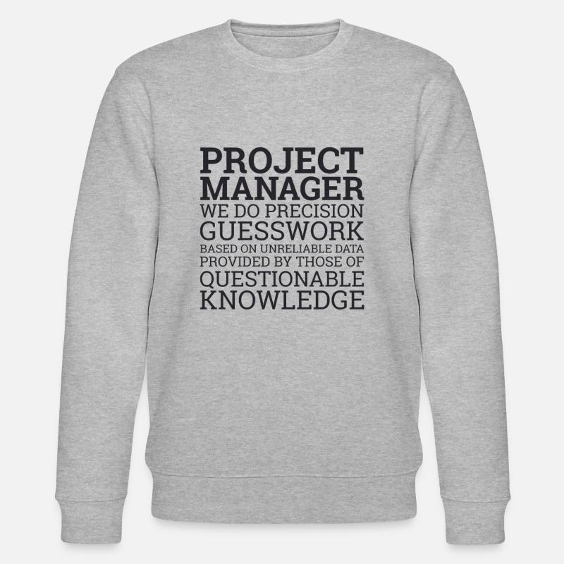 "Project Manager Guesswork" | "Project Manager" - Stanley/Stella CHANGER Unisex Organic Sweatshirt - heather grey