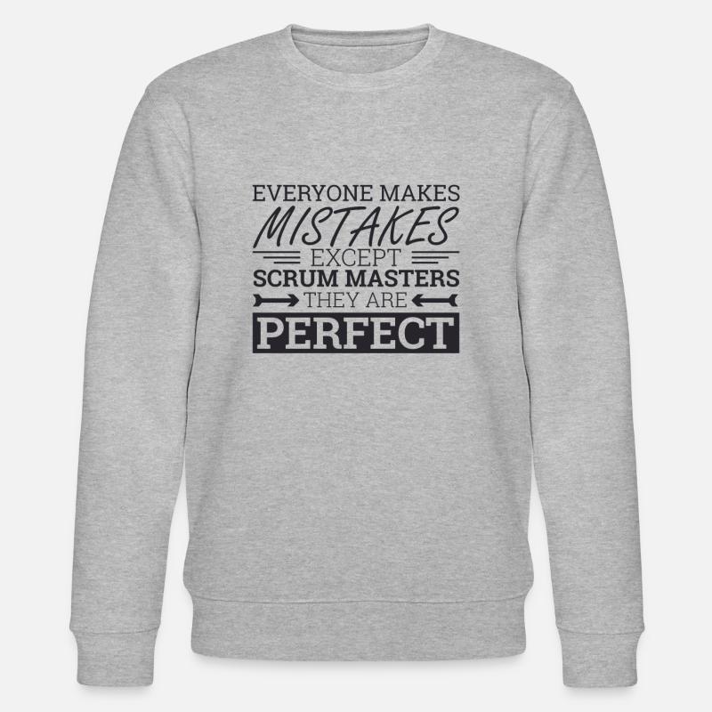 "Scrum Master Perfect |" Scrum Master "" - Stanley/Stella CHANGER Unisex Organic Sweatshirt - heather grey