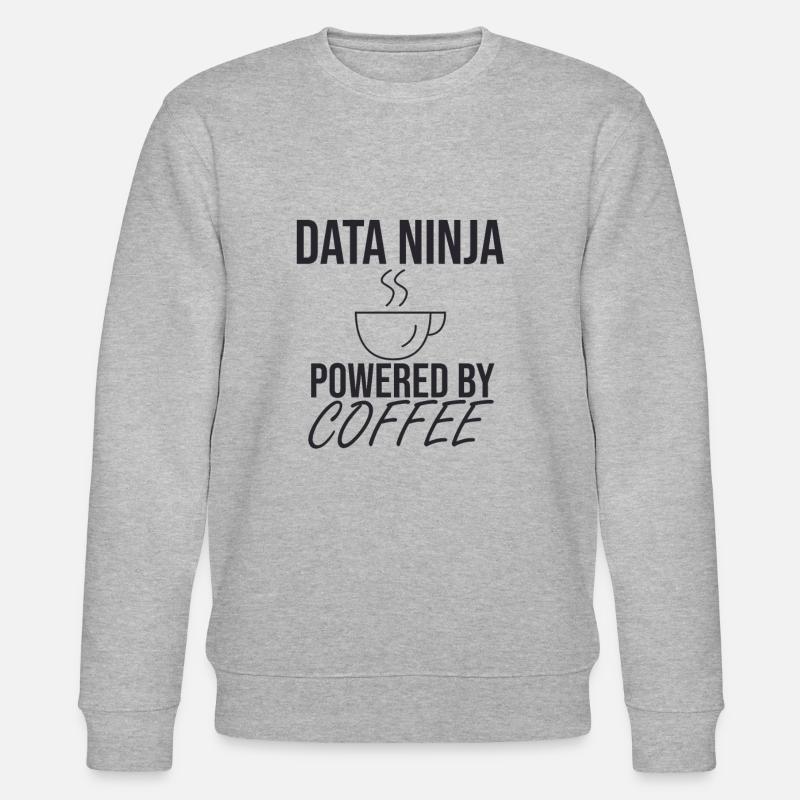 "Data Ninja Coffee | Data Scientist" - Stanley/Stella Unisex Bio-Sweatshirt CHANGER  - Grau meliert
