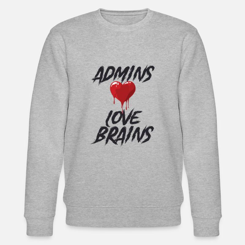 "Admin Halloween | Admin" - Stanley/Stella Unisex Bio-Sweatshirt CHANGER  - Grau meliert