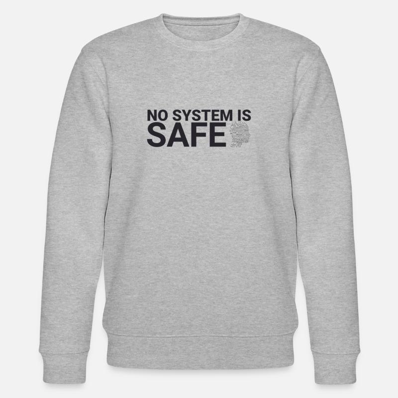 "Cyber Security Safe System | Cybersecurity" - Stanley/Stella Unisex Bio-Sweatshirt CHANGER  - Grau meliert