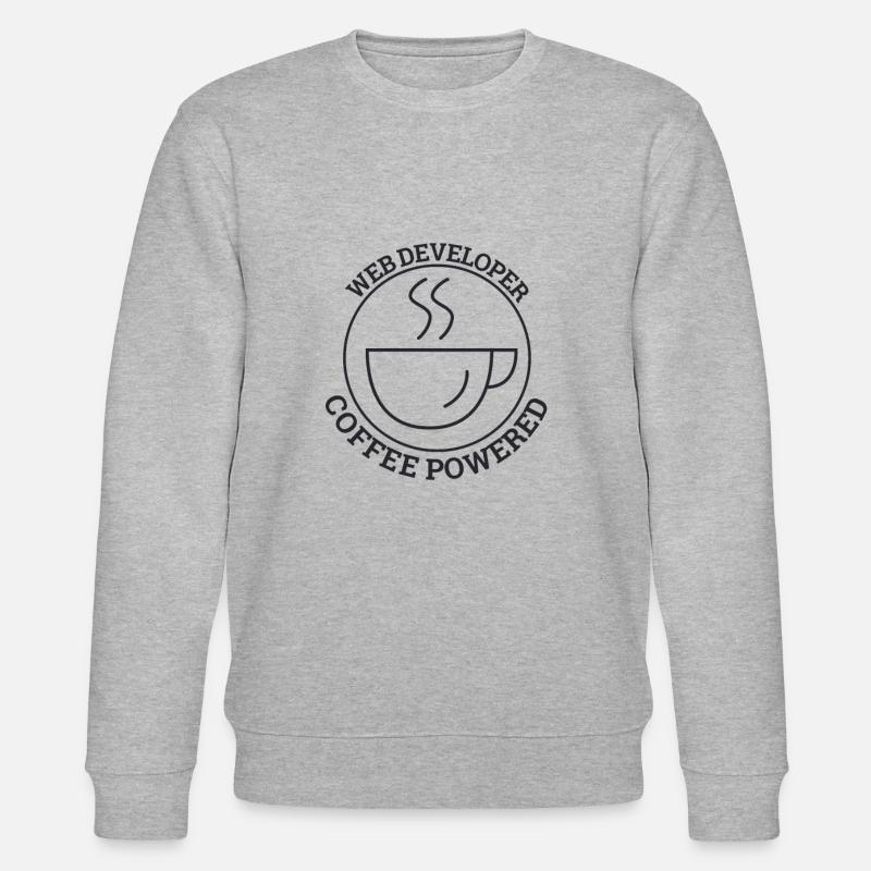 "Web Developer Coffee | Web Developer" - Stanley/Stella CHANGER Unisex Organic Sweatshirt - heather grey
