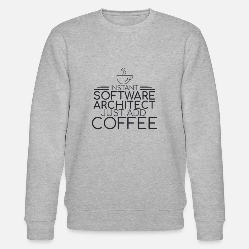 "Software Architect Coffee | Software Architektur" - Stanley/Stella Unisex Bio-Sweatshirt CHANGER  - Grau meliert