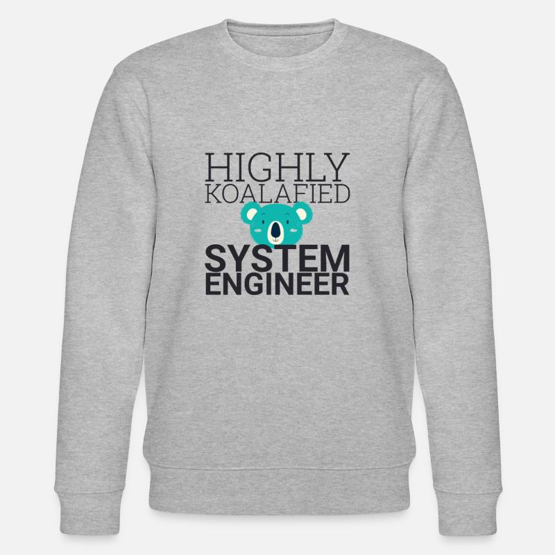 "System Engineer Koalafied | System Technology" - Stanley/Stella CHANGER Unisex Organic Sweatshirt - heather grey