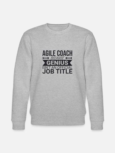 "Agile Coach Genius | Agile" - Stanley/Stella CHANGER Unisex Organic Sweatshirt - heather grey