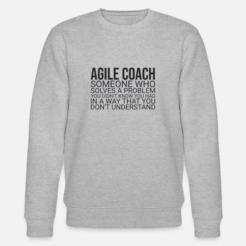 "Agile Coach Solve Problem | Agile" - Stanley/Stella Unisex Bio-Sweatshirt CHANGER  - Grau meliert