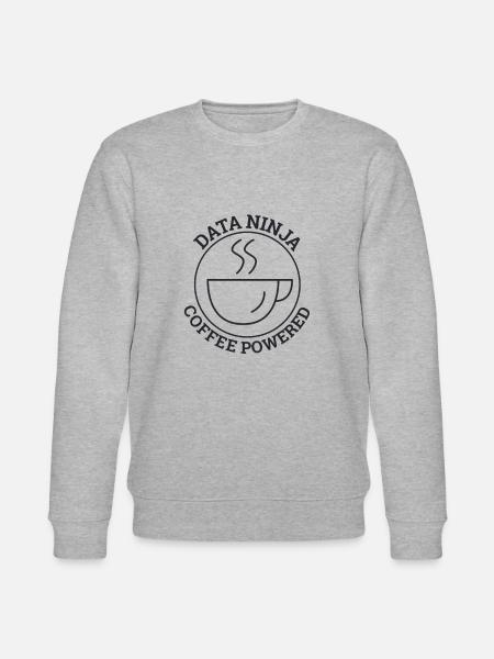 "Data Ninja Coffee | Data Science" - Stanley/Stella CHANGER Unisex Organic Sweatshirt - heather grey
