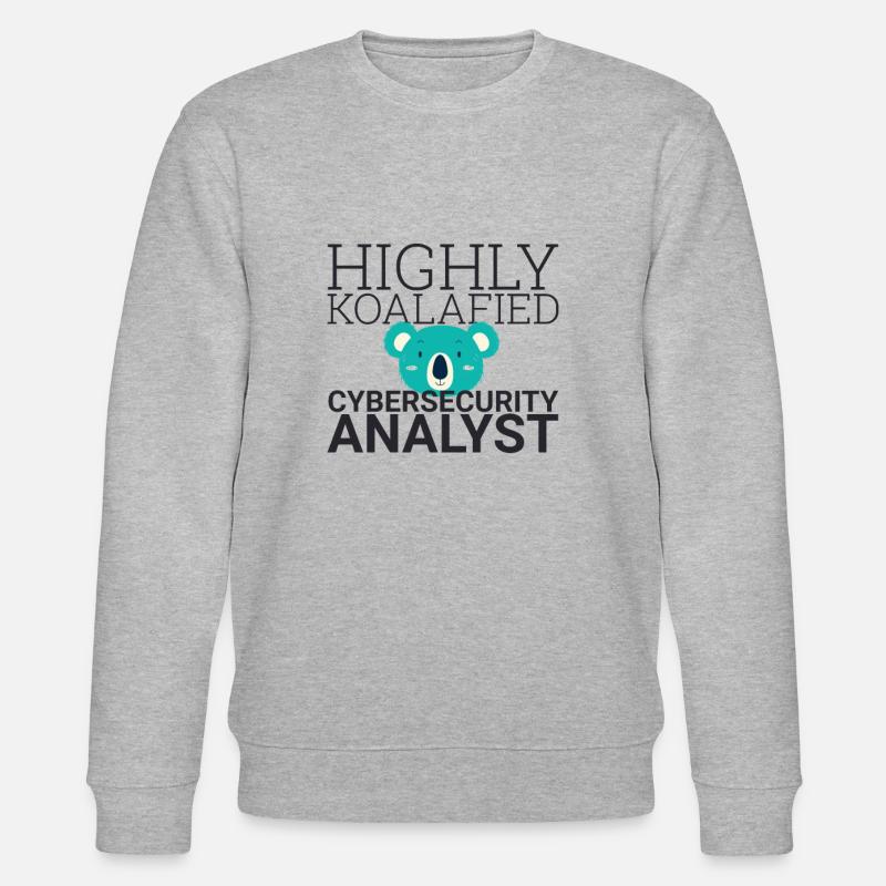 "Cybersecurity Analyst Koalafied | Cybersecurity" - Stanley/Stella Unisex Bio-Sweatshirt CHANGER  - Grau meliert