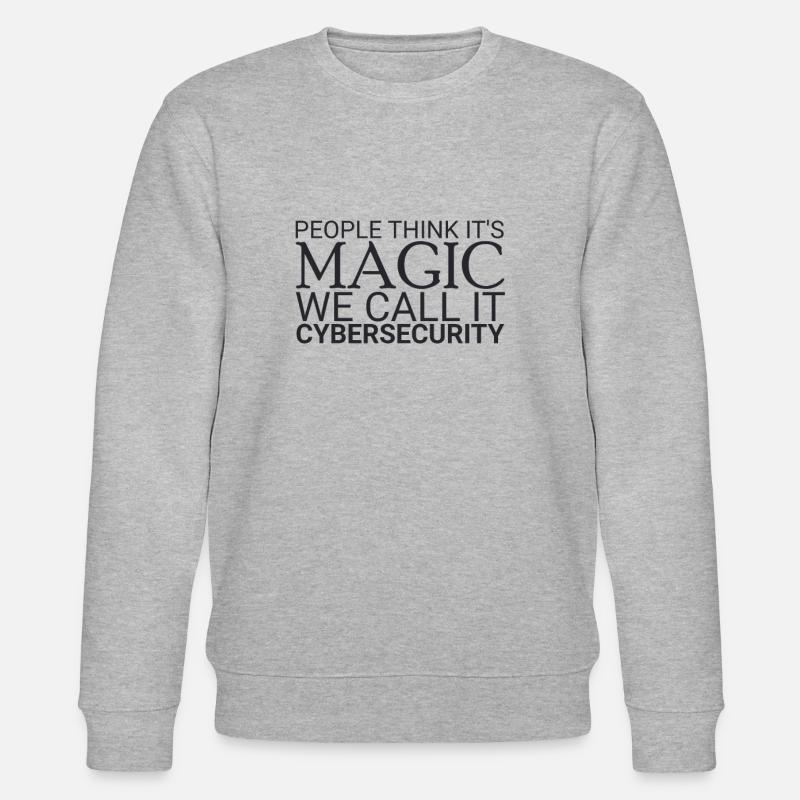 "Cybersecurity Magic | Cybersecurity" - Stanley/Stella CHANGER Unisex Organic Sweatshirt - heather grey