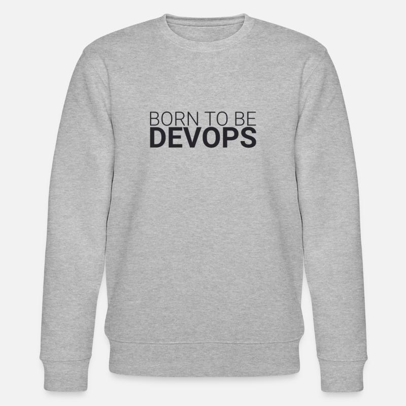 "DevOps Born | Softwareentwicklung" - Stanley/Stella Unisex Bio-Sweatshirt CHANGER  - Grau meliert