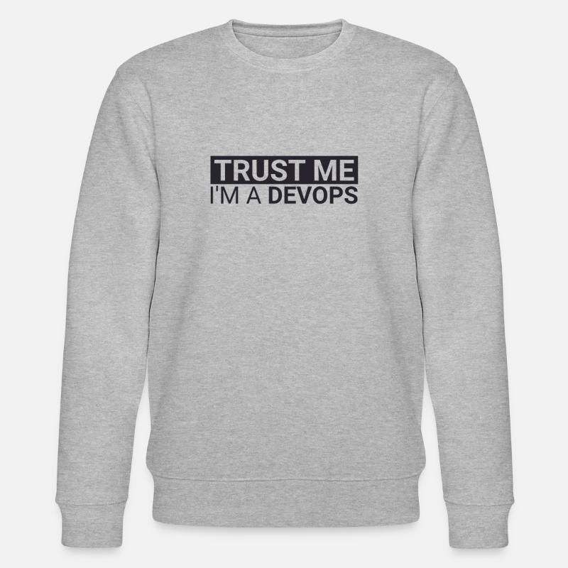 "DevOps Trust | Softwareentwicklung" - Stanley/Stella Unisex Bio-Sweatshirt CHANGER  - Grau meliert