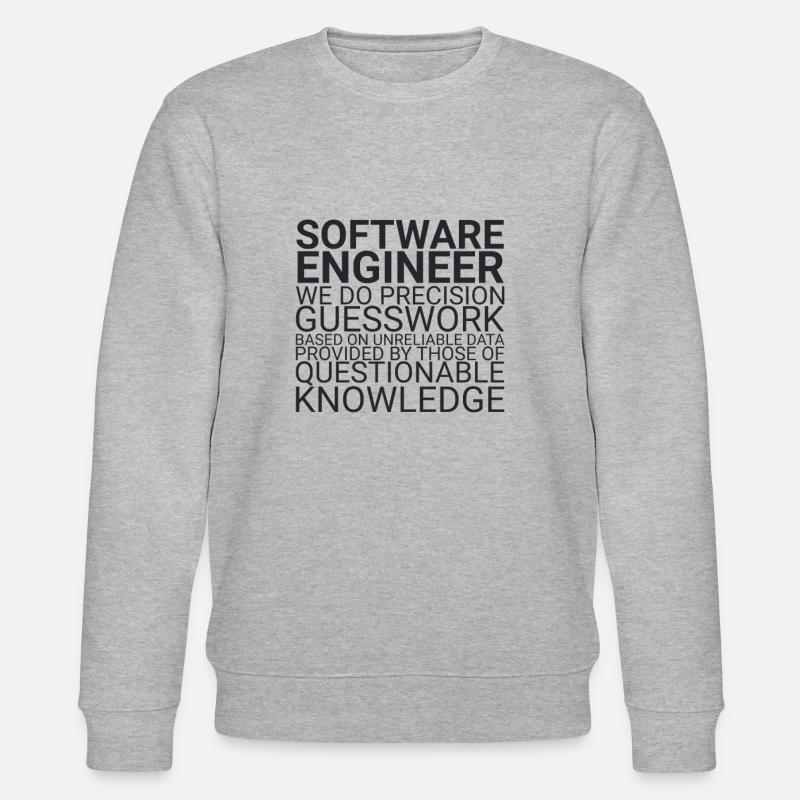 "Software Engineer Guesswork | Programming" - Stanley/Stella Unisex Bio-Sweatshirt CHANGER  - Grau meliert
