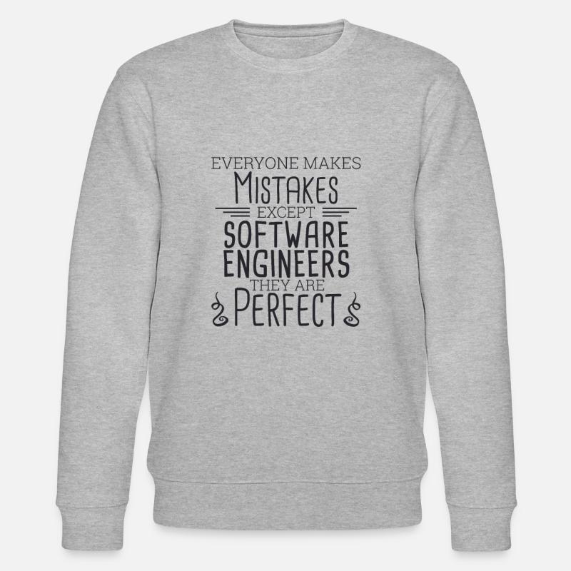 "Software Engineer Perfect | Programming" - Stanley/Stella CHANGER Unisex Organic Sweatshirt - heather grey