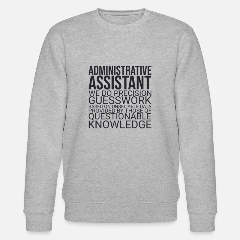 "Administrative Assistant Guesswork | Verwaltung" - Stanley/Stella Unisex Bio-Sweatshirt CHANGER  - Grau meliert