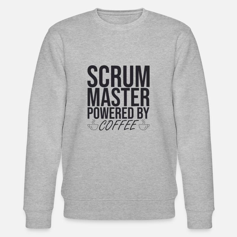 "Scrum Master Coffee | " Scrum Master"" - Stanley/Stella CHANGER Unisex Organic Sweatshirt - heather grey
