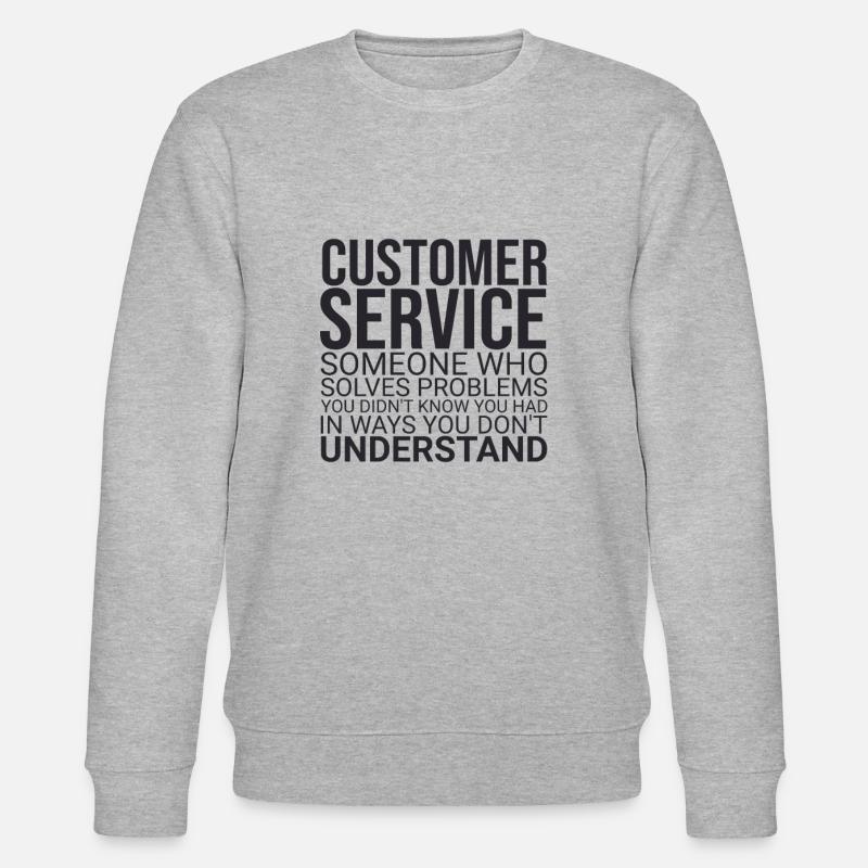 "Customer Service Problem | Service-Management" - Stanley/Stella Unisex Bio-Sweatshirt CHANGER  - Grau meliert