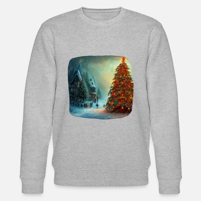 Weihnachtsdorf - Stanley/Stella Unisex Bio-Sweatshirt CHANGER  - Grau meliert