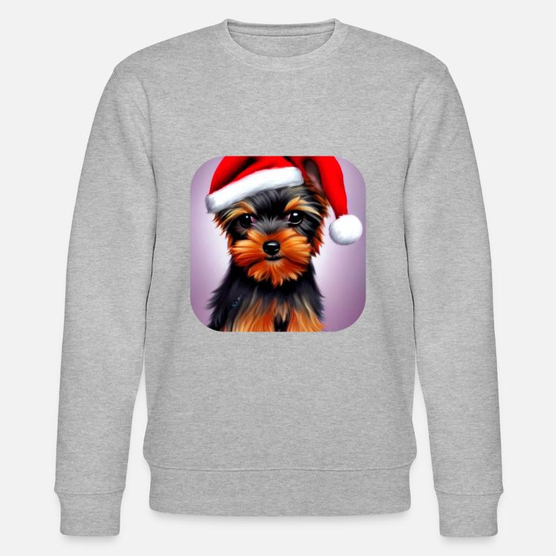 Yorkshire Terrier Welpe - Stanley/Stella Unisex Bio-Sweatshirt CHANGER  - Grau meliert