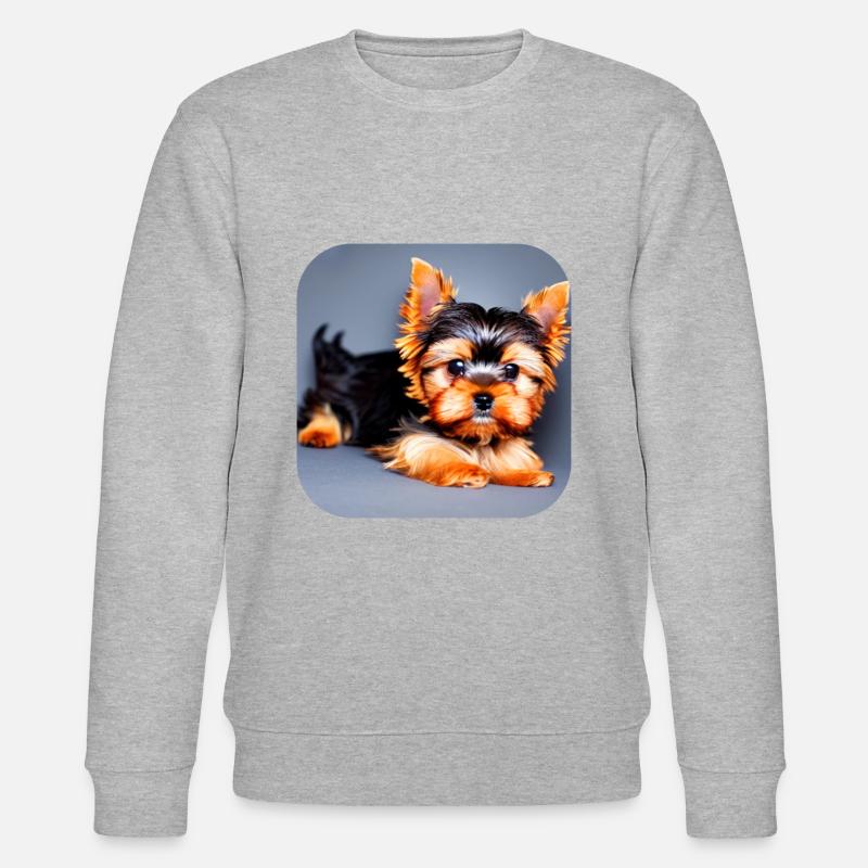 Yorkshire Terrier Chiot - Sweat bio CHANGER Stanley/Stella Unisexe - gris chiné