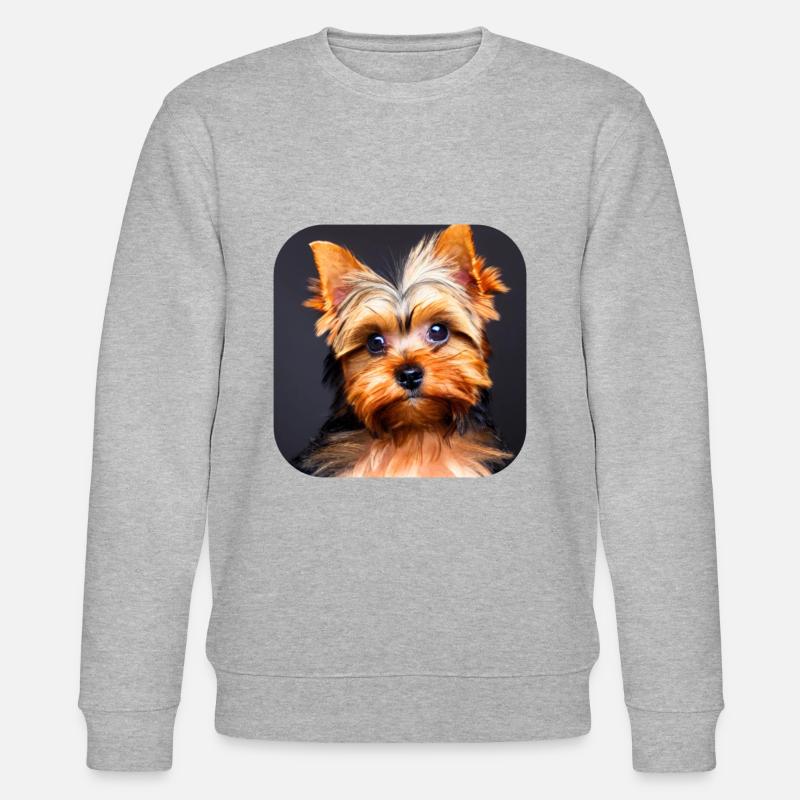 Yorkshire Terrier Chiot - Sweat bio CHANGER Stanley/Stella Unisexe - gris chiné