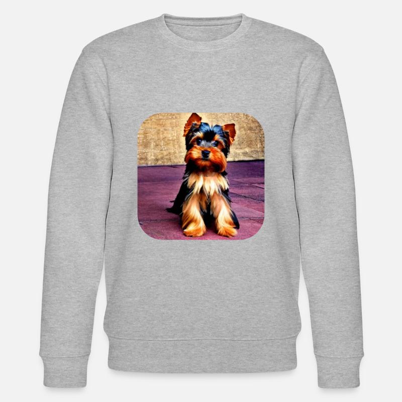 Yorkshire Terrier Chiot - Sweat bio CHANGER Stanley/Stella Unisexe - gris chiné