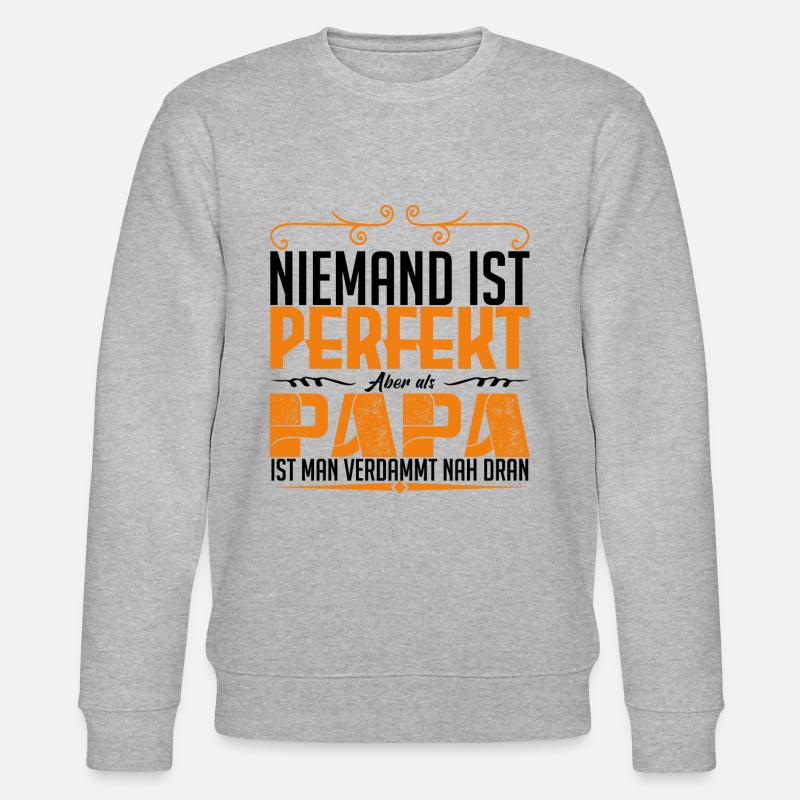perfekt dad - Stanley/Stella Unisex Bio-Sweatshirt CHANGER  - Grau meliert