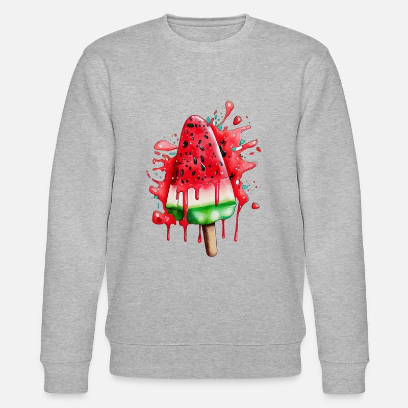 Watermelon Ice Wassermelone Eis - Stanley/Stella Unisex Bio-Sweatshirt CHANGER  - Grau meliert