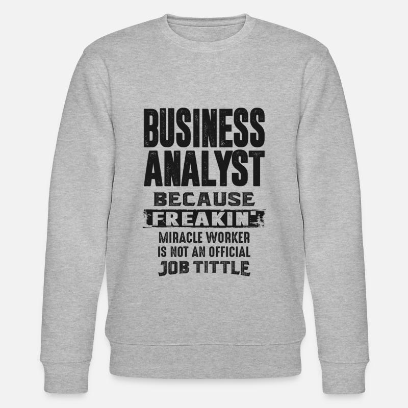 Analyste d'affaires - Sweat bio CHANGER Stanley/Stella Unisexe - gris chiné